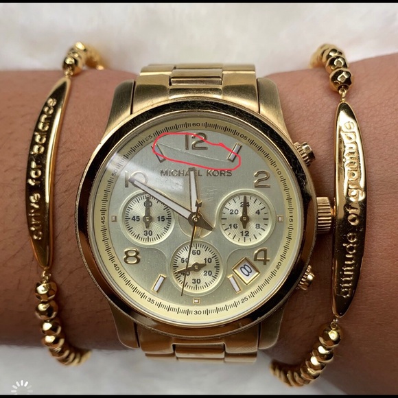 Large Face Michael Kors Gold Watch